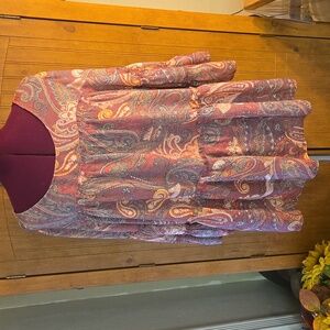 035 Cocomo Women's Paisley Tunic in Pink and Purple